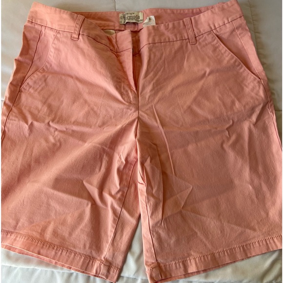 Women’s J. Crew Bermuda Shorts Cotton Salmon/peach/pink - Picture 1 of 5